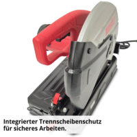 Metall-Kappsäge und Gehrungssäge mit 2600 Watt und 355-mm-Scheibe