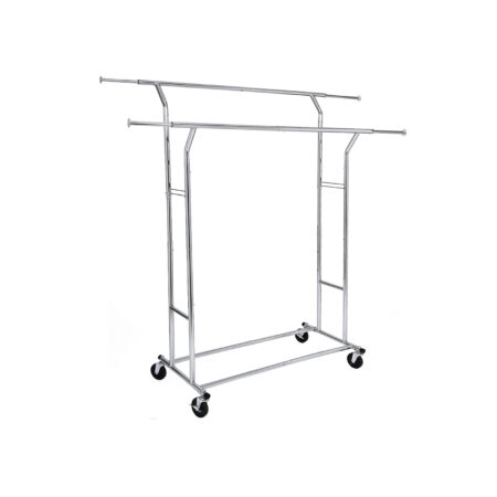 Metall-Kleiderständer Garderobenständer Heavy 110kg 129-169cm Chrom.