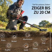 Metalldetektor wasserdicht faltbar mit LCD und Zubehör