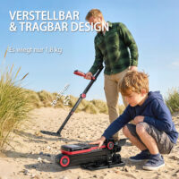 Metalldetektor wasserdicht faltbar mit LCD und Zubehör