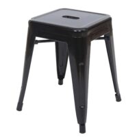 Metallhocker Sitzhocker Industriedesign stapelbar schwarz
