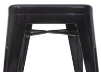 Metallhocker Sitzhocker Industriedesign stapelbar schwarz