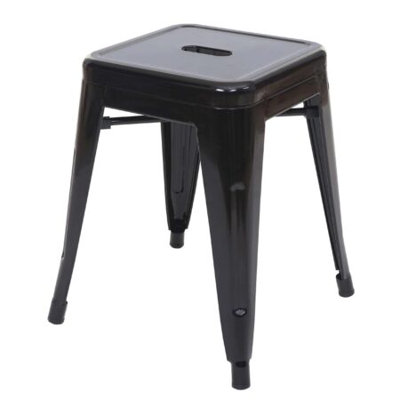 Metallhocker Sitzhocker Industriedesign stapelbar schwarz