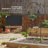 Metallspalier 2er Set dekorativ für Garten und Terrasse schwarz