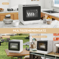 Mini Geschirrspüler mit Wassertank und Trocknungsfunktion für Küche