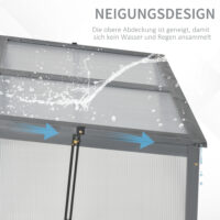 Mini-Gewächshaus klein mit Polycarbonat lichtdurchlässig für Garten
