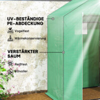 Mini Gewächshaus mit Regalen UV-beständig mit Tür und Fenster