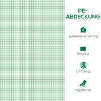 Mini-Gewächshaus UV-beständig, ideal für Pflanzenanzucht, Farbe Grün.