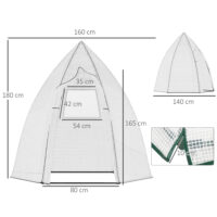Mini Gewächshaus Winterschutz mit Rolltür für Pflanzen