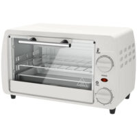 Mini-Ofen Toasterofen mit Timer 10L cremeweiss
