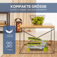 Gelber Mini Stepper mit LCD-Anzeige und rutschfester Oberfläche für Hometraining.