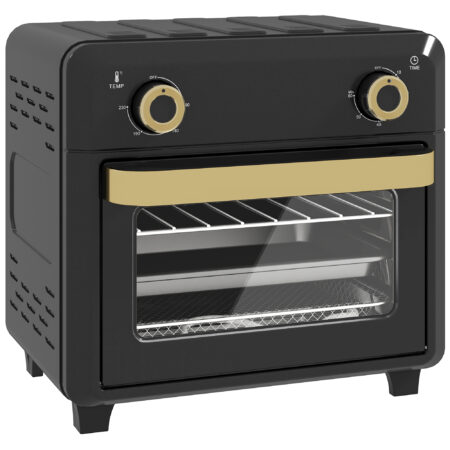 Minibackofen Heissluftfritteuse mit Umluft 10L schwarz