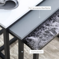 Moderner Beistelltisch Kaffeetisch mit Metallfuss