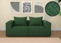 Modularer 2-Sitzer Loungesofa Stoff 194x97cm grün