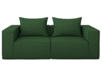 Modularer 2-Sitzer Loungesofa Stoff 194x97cm grün