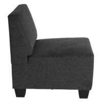 Modular 2-Sitzer Sofa Couch Lyon Stoff anthrazit-grau ohne Armlehnen