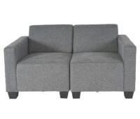 Modular 2-Sitzer Sofa Couch Lyon Stoff grau
