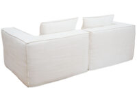 Modular 2-Sitzer Sofa aus Stoff 194x97cm creme