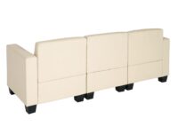 Modular 3-Sitzer Sofa Couch Lyon Kunstleder creme
