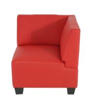 Modular Eckteil Lyon Kunstleder rot