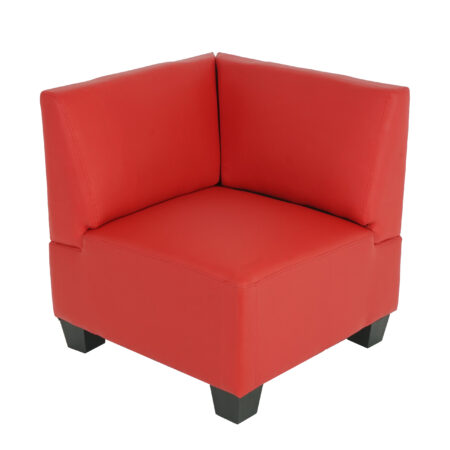 Modular Eckteil Lyon Kunstleder rot