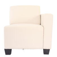 Modular Seitenteil rechts Sessel Armlehne Lyon Kunstleder creme