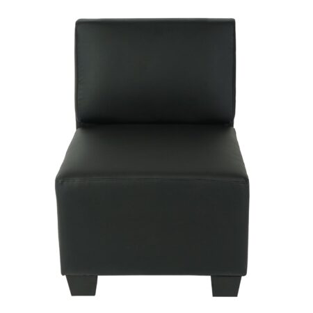Modular Sessel Mittelteil Lyon Kunstleder schwarz