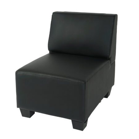 Modular Sessel Mittelteil Lyon Kunstleder schwarz