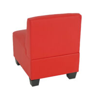 Modular Sessel ohne Armlehnen Mittelteil Lyon Kunstleder rot