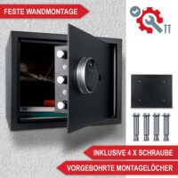 Elektronischer Möbeltresor 38x30x30 cm mit Fingerabdrucksensor für einfachen und sicheren Zugriff.