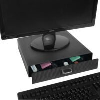 Monitorerhöhung Monitorständer Bildschirmerhöhung Schublade 7x34x31cm