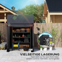 Motorrad Abdeckplane XXL wasserdicht outdoor winterfest schwarz