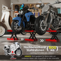 Motorradheber hydraulisch höhenverstellbar für Werkstatt 500kg
