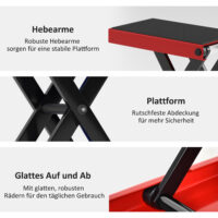 Motorradheber hydraulisch höhenverstellbar für Werkstatt 500kg