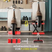 Motorradheber höhenverstellbar für Werkstatt 500kg rot
