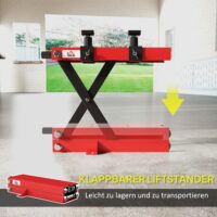 Motorradheber höhenverstellbar für Werkstatt 500kg rot