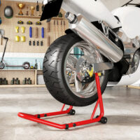 Motorradständer Motorradheber vorne hinten bis 544kg Stahl rot