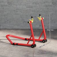 Motorradständer Motorradheber vorne hinten bis 544kg Stahl rot