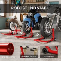 Motorradständer Set Motorradheber vorne bis 544kg Stahl