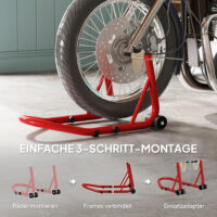Motorradständer Set Motorradheber vorne bis 544kg Stahl