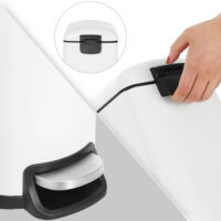 Mülleimer Abfalleimer schmal 10 Liter Weiss.