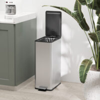 Mülleimer mit Soft-Close und Geruchsfilter fingerabdrucksicher 20L Edelstahl