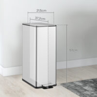 Mülleimer mit Soft-Close und Geruchsfilter fingerabdrucksicher 20L Edelstahl
