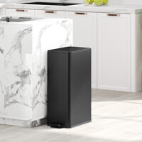 Mülleimer mit Soft-Close Deckel 20L Edelstahl schwarz