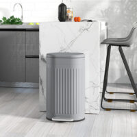 Mülleimer Treteimer mit Deckel Soft-Close 30L grau