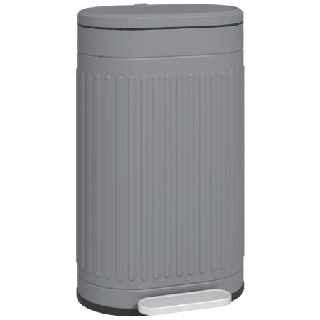 Mülleimer Treteimer mit Deckel Soft-Close 30L grau
