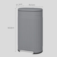Mülleimer Treteimer mit Deckel Soft-Close 30L grau