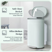 Mülleimer Treteimer mit Deckel und Soft-Close 30L grün