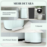 Mülleimer Treteimer mit Deckel und Soft-Close 30L grün