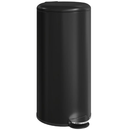 Mülleimer Treteimer mit Deckel Soft Close Inneneimer 30L schwarz